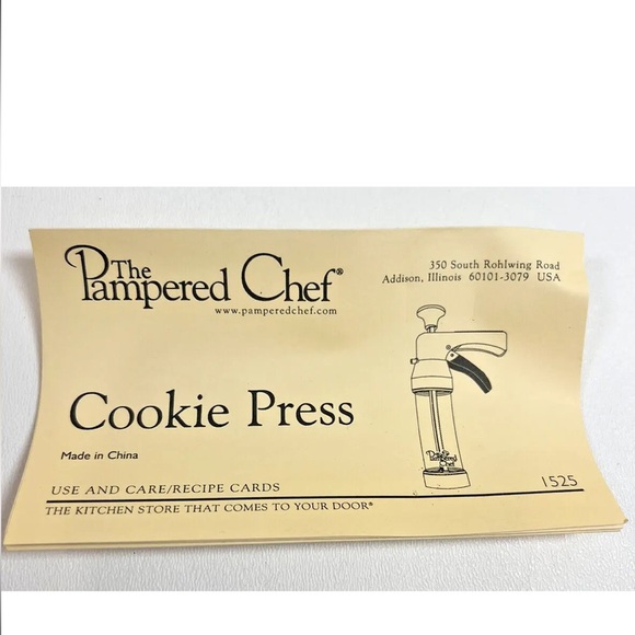 The Pampered Chef Cookie Press 1525 Disks Manual Complete - Picture 4 of 4